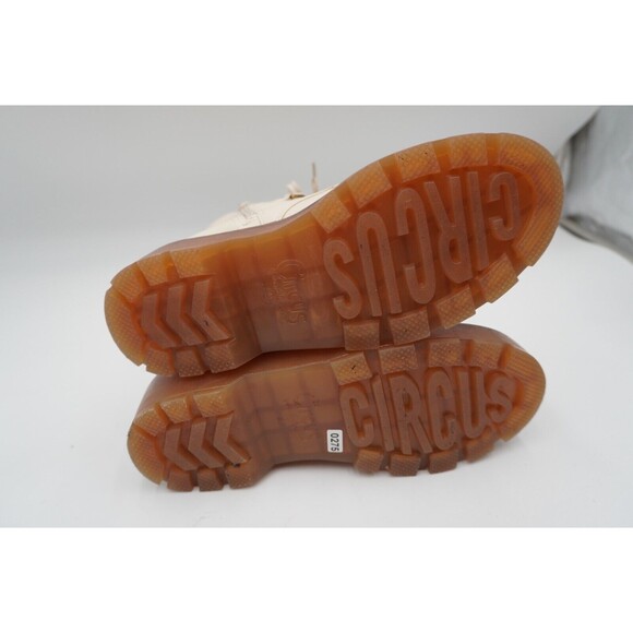 Combat Boots Ivory Sanders Sam Edelman Padded insole lace and zip closure Size 9 - Picture 8 of 10